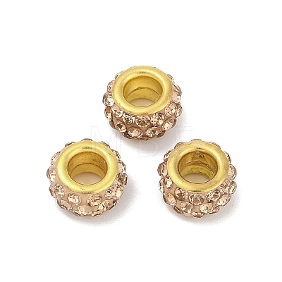 Alloy Rhinestone Clay Pave Beads ALRI-D300-04G-12-1