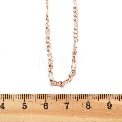 Brass Figaro Chains Necklaces for Women NJEW-D302-29RG-1