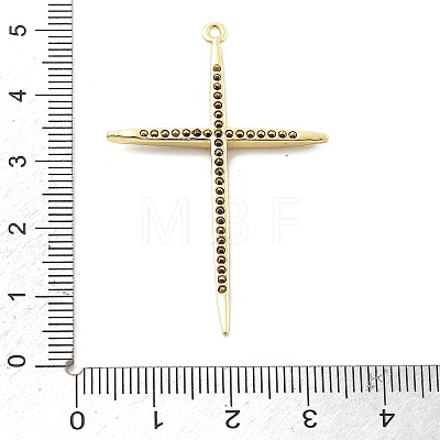 Brass Micro Pave Clear Cubic Zirconia Pendants KK-L228-01G-03-1