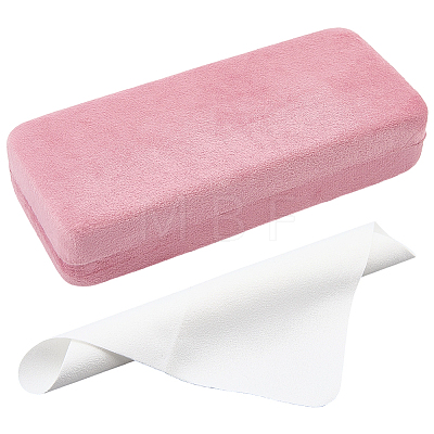 1Pc Rectangle Iron & Velvet Eyeglass Cases AJEW-CN0007-35A-1