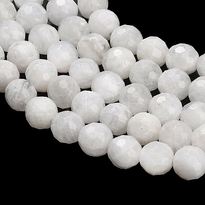 Natural Rainbow Moonstone Beads Strands G-C280-B15-6mm-1
