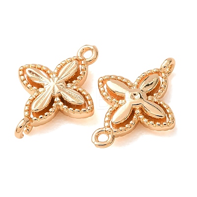 Brass Connector Charms X-KK-CBAB2E2-01G-1