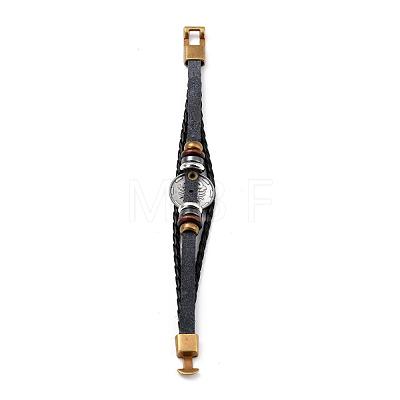Braided Leather Cord Retro Multi-strand Bracelets BJEW-L616-20K-1