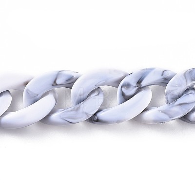 Acrylic Curb Chains X-AJEW-JB00505-05-1