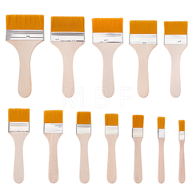 Nylon Paint Brushes with Wooden Handle AJEW-WH0871-15-1