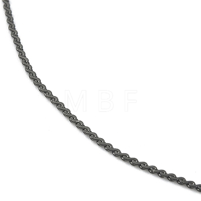 Ion Plating(IP) 304 Stainless Steel Serpentine Chain Anklet AJEW-D059-01-1