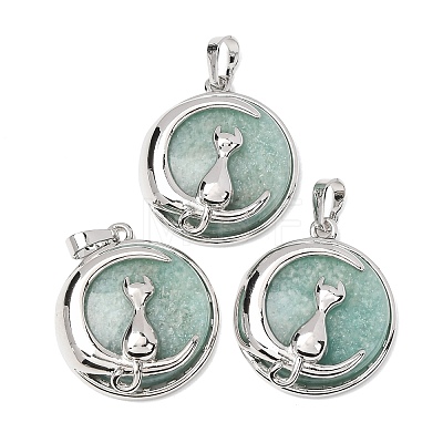 Natural Amazonite Pendants GG-CBA0251-10J-P-1