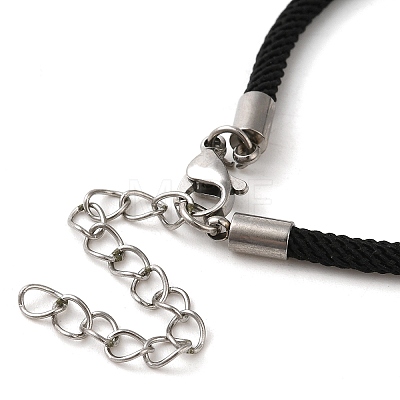 Milan Cord & 304 Stainless Steel Bracelets Making MAK-H004-02A-P01-1