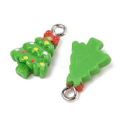 Christmas Theme Opaque Resin Pendants RESI-S08-02M-1
