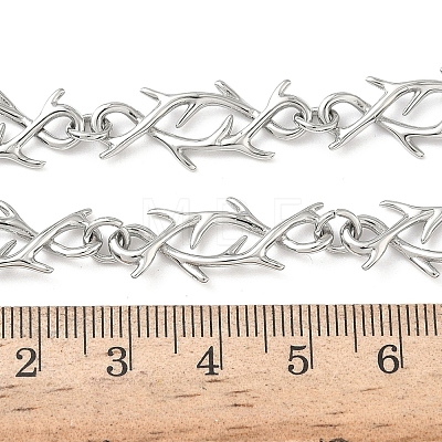 304 Stainless Steel Barbed Wire Chain Necklaces NJEW-D345-01P-1