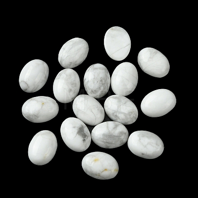 Natural Howlite Cabochons G-A094-01B-60-1