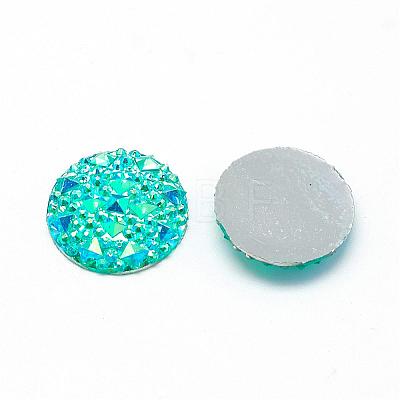 Resin Cabochons CRES-Q192-10mm-08AB-1