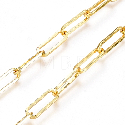 Soldered Brass Paperclip Chains CHC-D025-01G-01-1