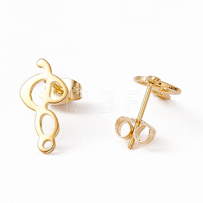 201 Stainless Steel Stud Earring Findings EJEW-A071-15G-1