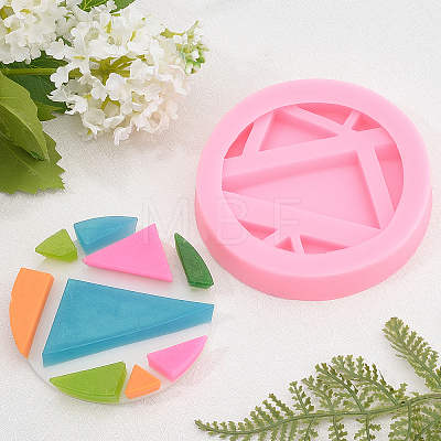 Olycraft DIY Round Mobile Phone Stand Silicone Molds Kits DIY-OC0003-44-1