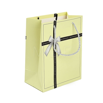 Valentine's Day Paper Bowknot Bags with Rope Handle ABAG-P015-02-1