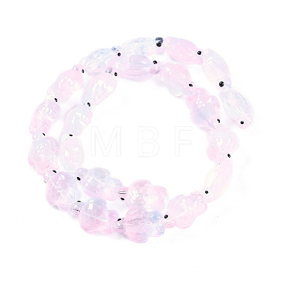 Transparent Glass Enamel Beads Strands GLAA-B021-06F-1