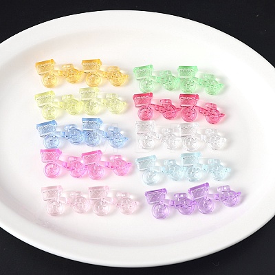 Transparent Acrylic Beads X-TACR-F008-09F-1
