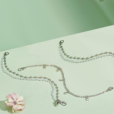 4Pcs 2 Styles Alloy Shoe Decoration Chain AJEW-FG0003-81A-1