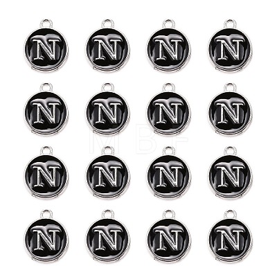 Platinum Plated Alloy Charms LS-ENAM-S118-02N-P-1