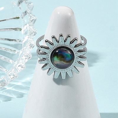 Stainless Steel Cuff Open Rings RJEW-JR01077-01-1