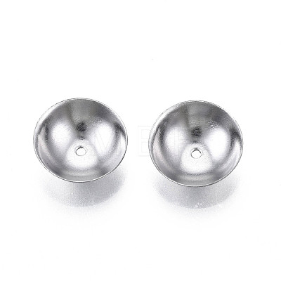 Non-Tarnish 304 Stainless Steel Bead Caps STAS-S057-48C-P-1