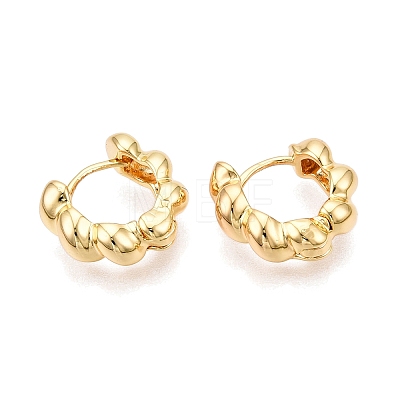 Ring Brass Hoop Earrings for Women EJEW-N054-60G-1