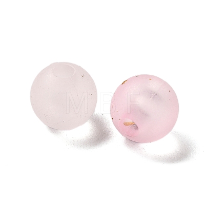 Frosted Transparent Acrylic Beads OACR-F013-13B-1