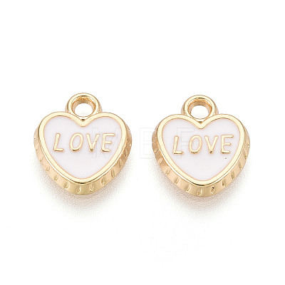 Light Gold Tone Alloy Enamel Charms FIND-N011-20KCG-1