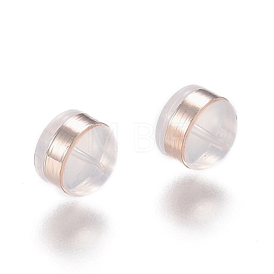 Brass Rings Silicone Ear Nuts SIL-N003-03RG-1