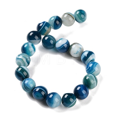 Natural Striped Agate/Banded Agate Beads Strands G-Z060-A01-C11-1