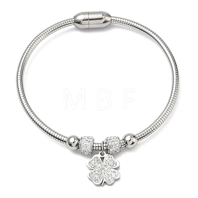 304 Stainless Steel Charm Bangles for Women BJEW-D429-02G-1