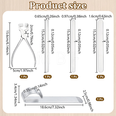 Carbon Alloy Bangle Size Adjuster Pliers AJEW-WH0481-641-1