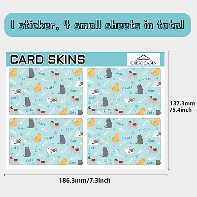 Rectangle PVC Plastic Waterproof Card Stickers DIY-WH0432-101-1