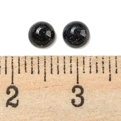 Synthetic Blue Goldstone Cabochons G-H309-03-05-1