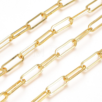 Soldered Brass Paperclip Chains CHC-D025-01G-01-1