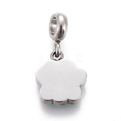 304 Stainless Steel Enamel Charms STAS-F259-060P-1