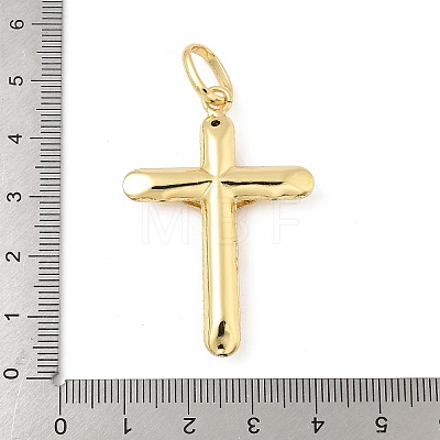 Cross Brass Pendants KK-M327-07B-G-1