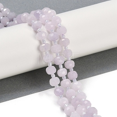 Natural Dyed White Jade Beads Strands G-H057-A22-04-1