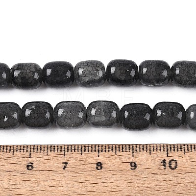 Baking Paint Crackle Glass Beads Strands DGLA-N019-01B-12-1