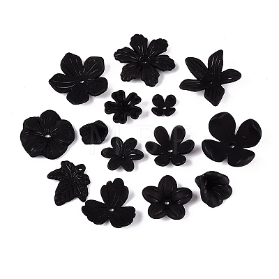 Frosted Acrylic Bead Caps KY-Q004-08B-1