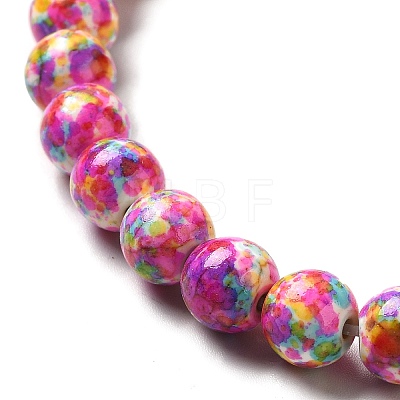 Synthetic Turquoise Dyed Beads Strands G-E594-24F-1