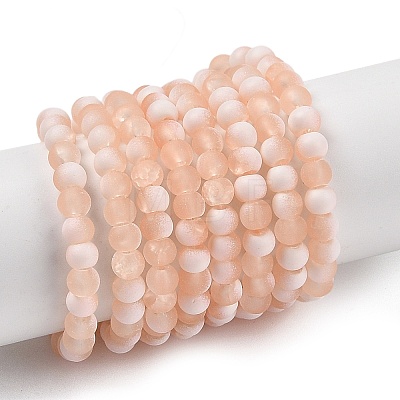 Frosted Crackle Glass Beads X1-GLAA-U001-4mm-M05-1