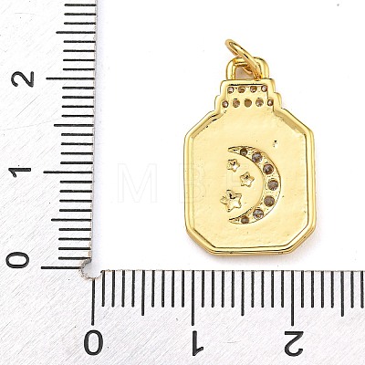 Rack Plating Brass Micro Pave Cubic Zirconia Pendants KK-G513-73A-05G-1