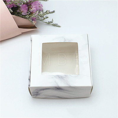 Marble Pattern Paper Cardboard Jewelry Boxes X-CON-WH0039-08-1