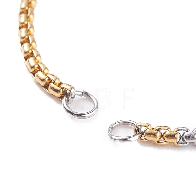 304 Stainless Steel Box Chains Bracelet Making AJEW-JB01113-02-1