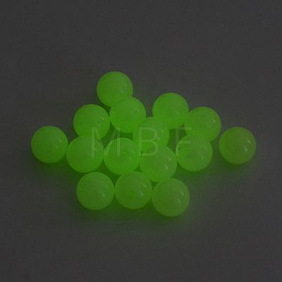 Luminous Acrylic Round Beads X-LACR-R002-6mm-01-1