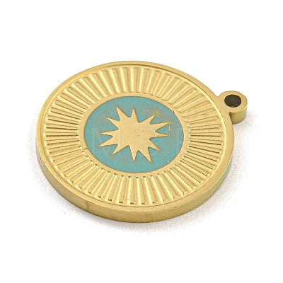 316 Surgical Stainless Steel Enamel Pendants STAS-M073-18A-03G-1