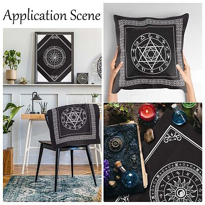2 Sheets 2 Style Non-Woven Fabric Tarot Tablecloth for Divination AJEW-CN0001-62A-1
