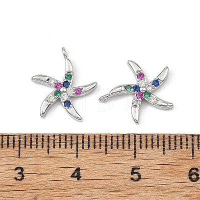SHEGRACE Brass Colorful Cubic Zirconia Charms XGRQ3P471-599P-1